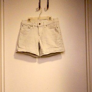 Levi's White Denim Shorts